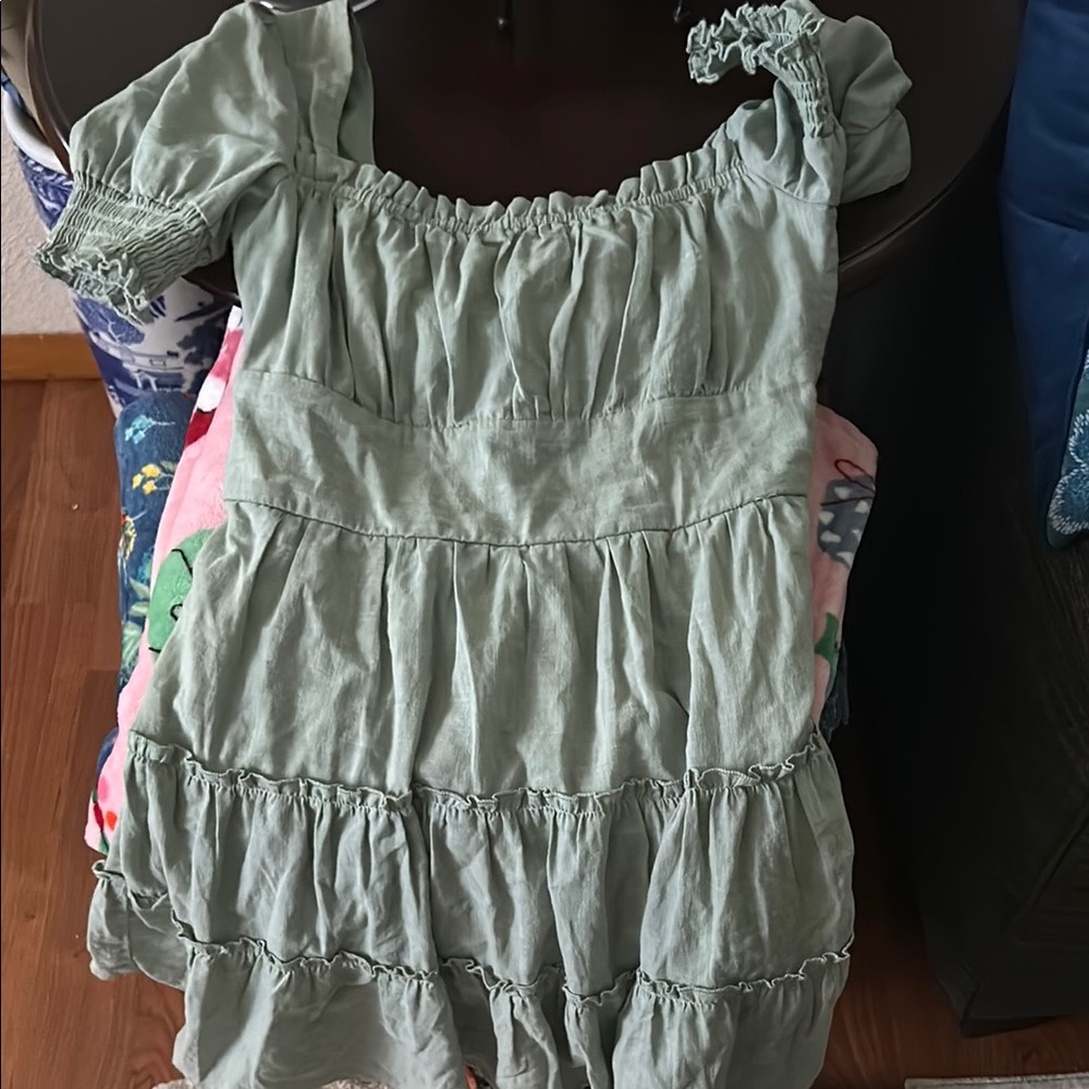Altar'd State Green Tiered Ruffled Sundress - Picture 3 of 3